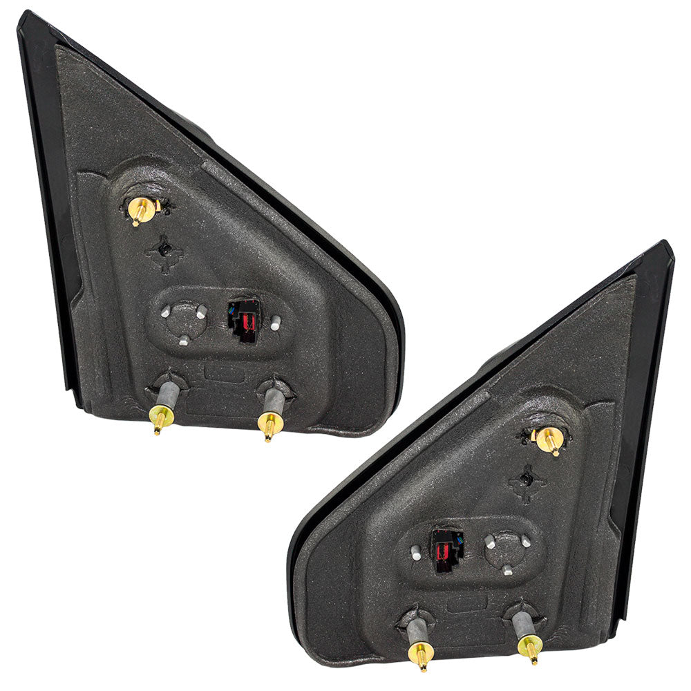 Brock Replacement Driver and Passenger Side Pedestal Type Power Mirrors Textured Black with Heat, Signal and Manual Folding without Memory, Puddle Light or Auto Dim Compatible with 2007-2008 F-150