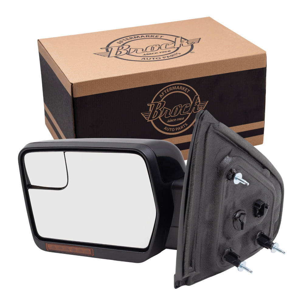 Driver Side Pedestal Type Power Mirror Paint to Match Black for 2009-2014 F-150