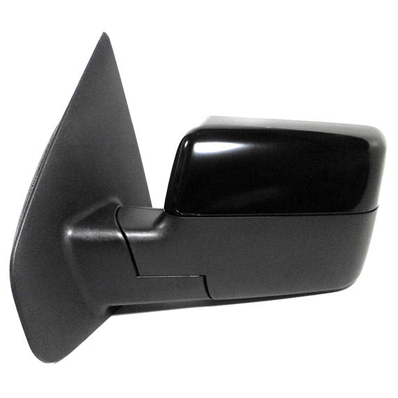 Brock Replacement Driver Side Pedestal Type Power Mirror Paint to Match Black with Heat, Signal and Manual Folding without Memory, Puddle Light or Auto Dim Compatible with 2007-2008 F-150