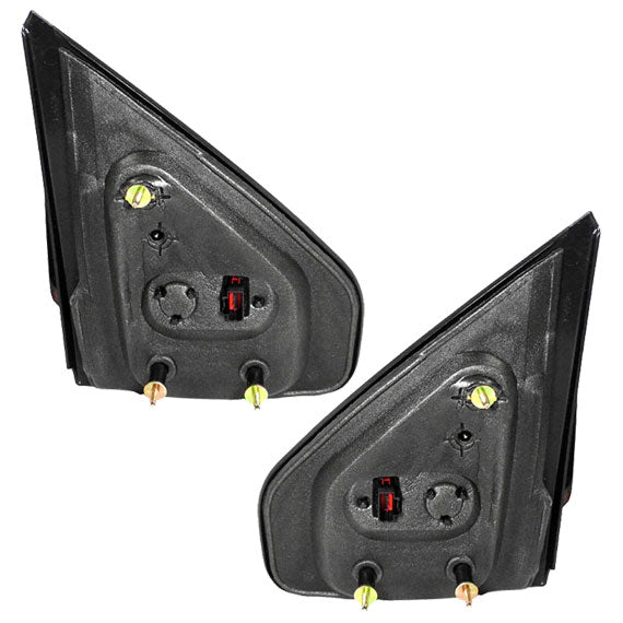 Brock Replacement Driver and Passenger Side Pedestal Type Power Mirrors Paint to Match Black with Heat, Signal and Manual Folding W/O Memory, Puddle Light or Auto Dim Compatible with 2007-2008 F-150