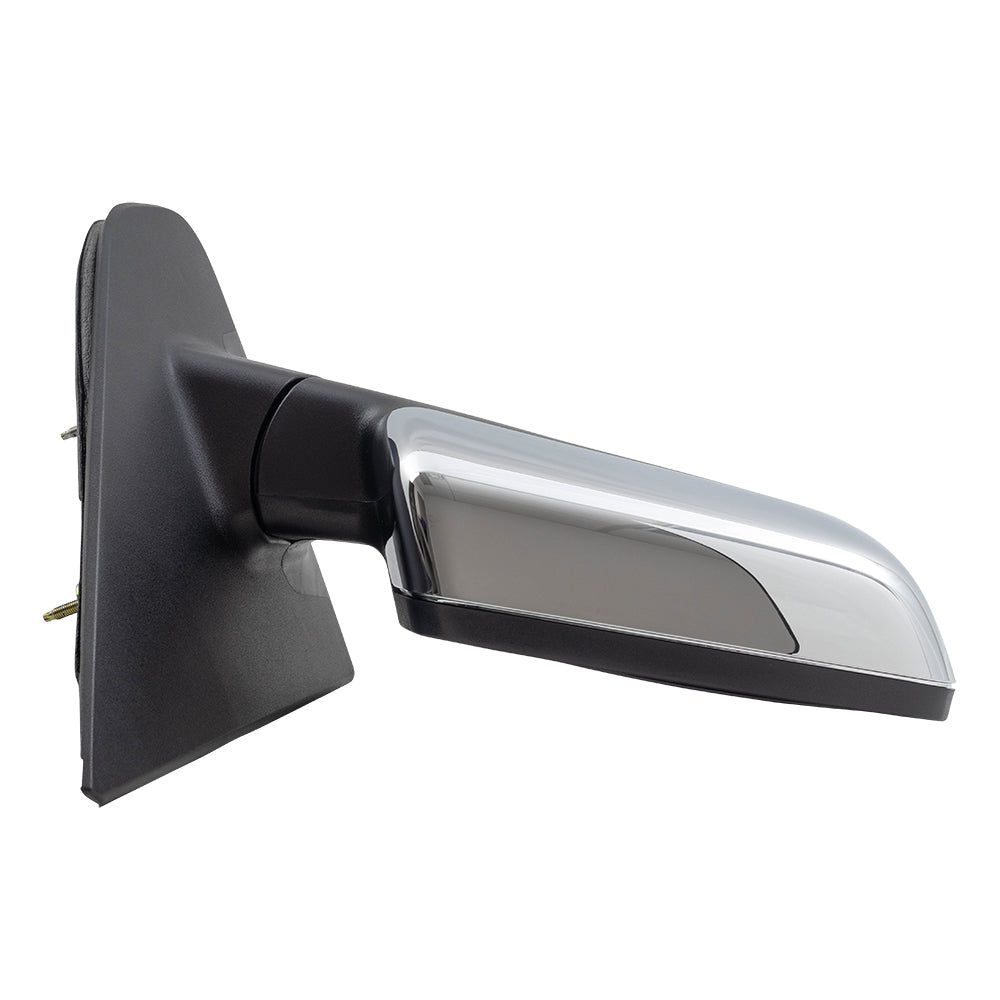 Brock Replacement Driver and Passenger Side Chrome Power Mirrors with Heat, Signal, Memory and Manual Folding without Puddle Light or Auto Dim Compatible with 2007-2008 F-150
