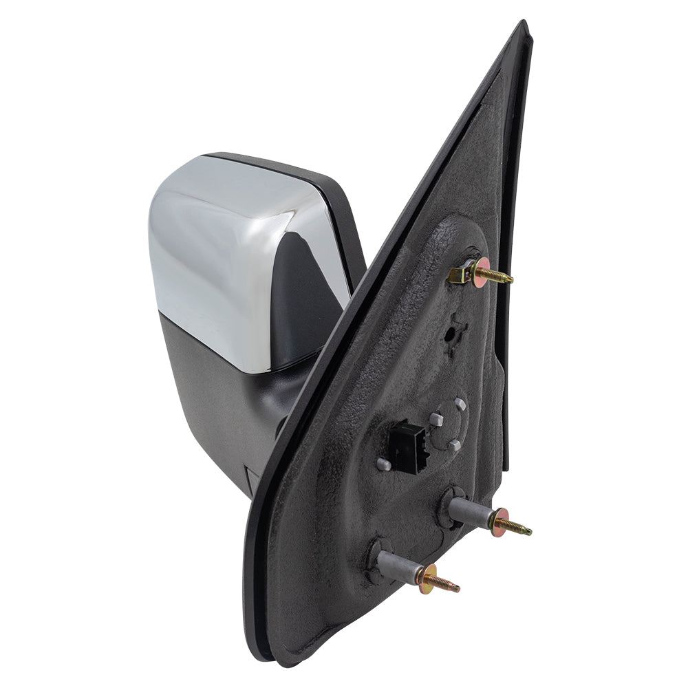 Brock Replacement Driver and Passenger Side Chrome Power Mirrors with Heat, Signal, Memory and Manual Folding without Puddle Light or Auto Dim Compatible with 2007-2008 F-150
