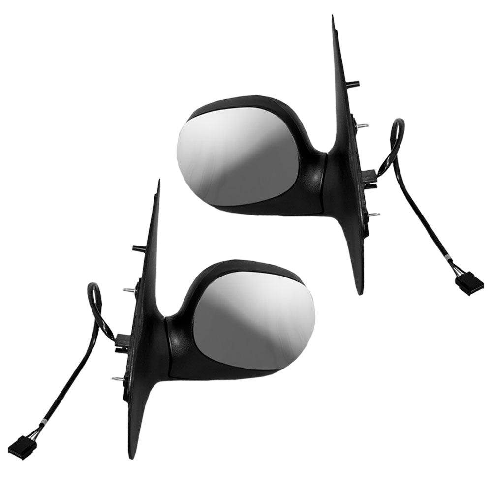 Driver and Passenger Power Side View Mirrors Heated with Chrome Covers Replacement for 1997-2002 Expedition
