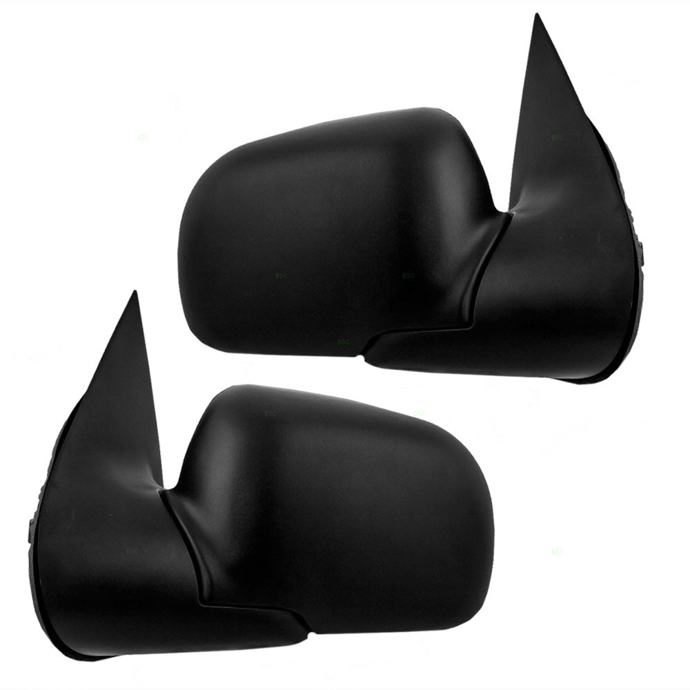 Driver and Passenger Power Side View Mirrors Heated Puddle Lamp Textured Replacement for 2002-2005 Explorer Mountaineer 1L2Z17683CAA 1L2Z17682CAA