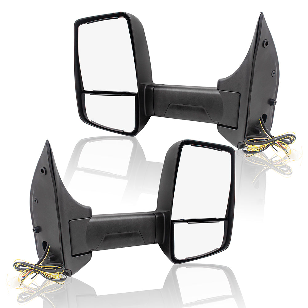 Brock Replacement Performance Upgrade Set Tow Mirrors Compatible with 1992-2014 E-Series Econoline Van