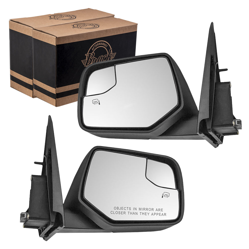 Replacement Pair Power Side View Mirrors Heated Spotter Glass Compatible with 08-12 Escape & Hybrid