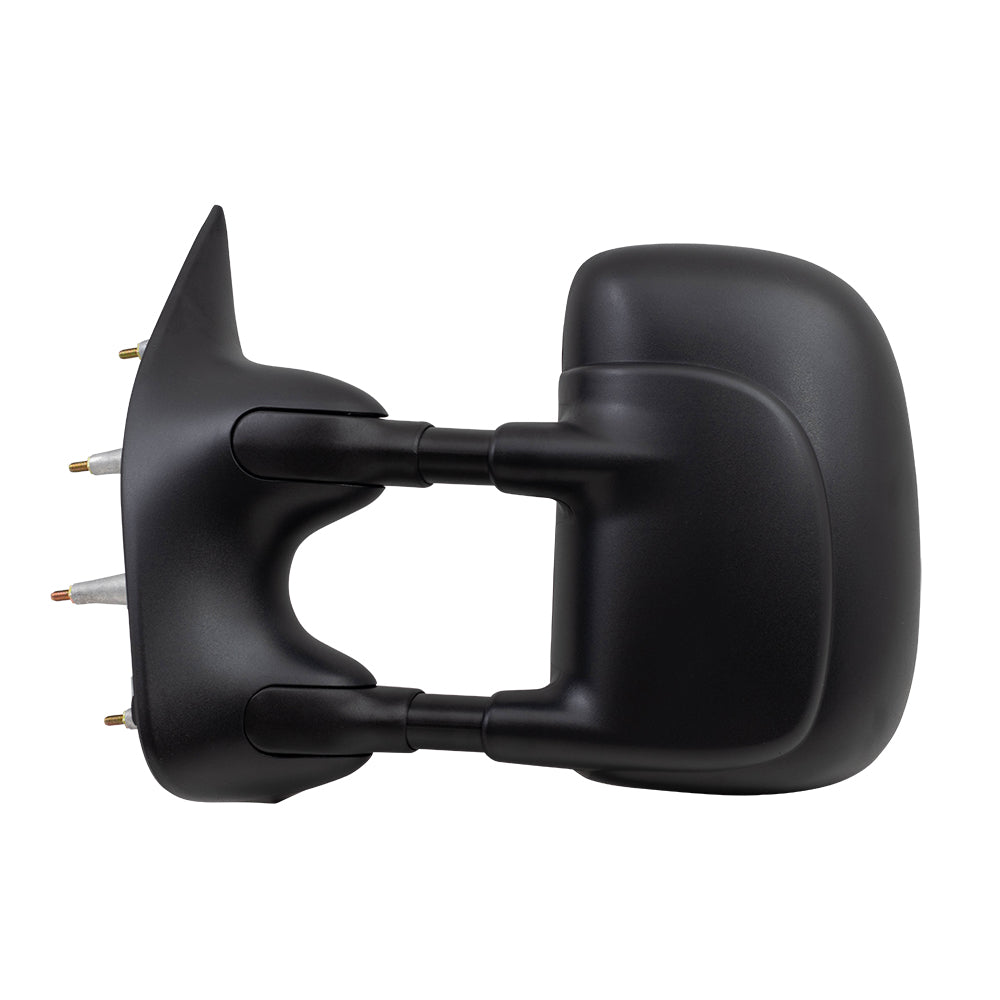 Brock Replacement Drivers Manual Tow Telescopic Side View Mirror Dual Arms Double Swing Compatible with 03-16 E-Series Van 7C2Z17683DA
