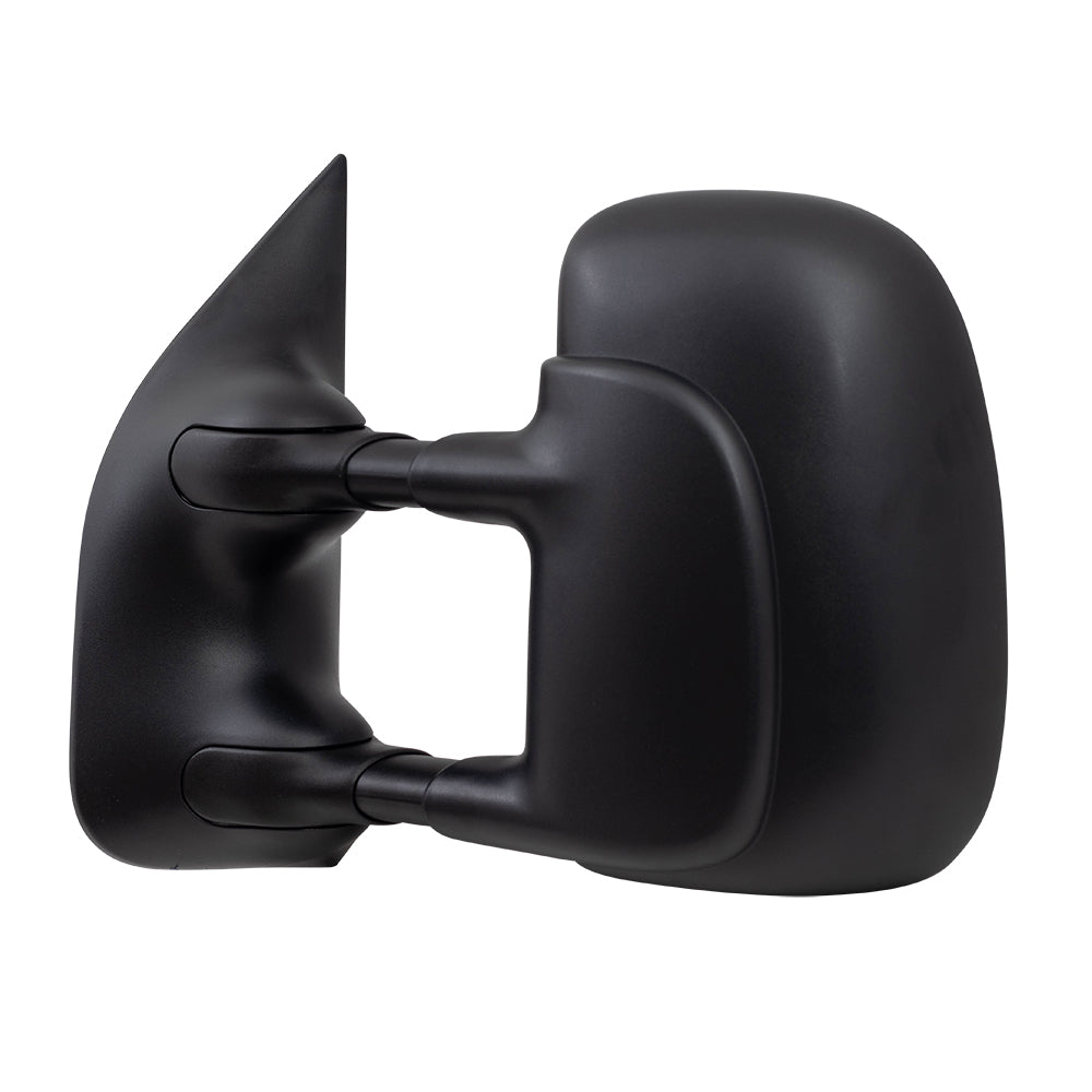 Brock Replacement Drivers Manual Tow Telescopic Side View Mirror Dual Arms Double Swing Compatible with 03-16 E-Series Van 7C2Z17683DA