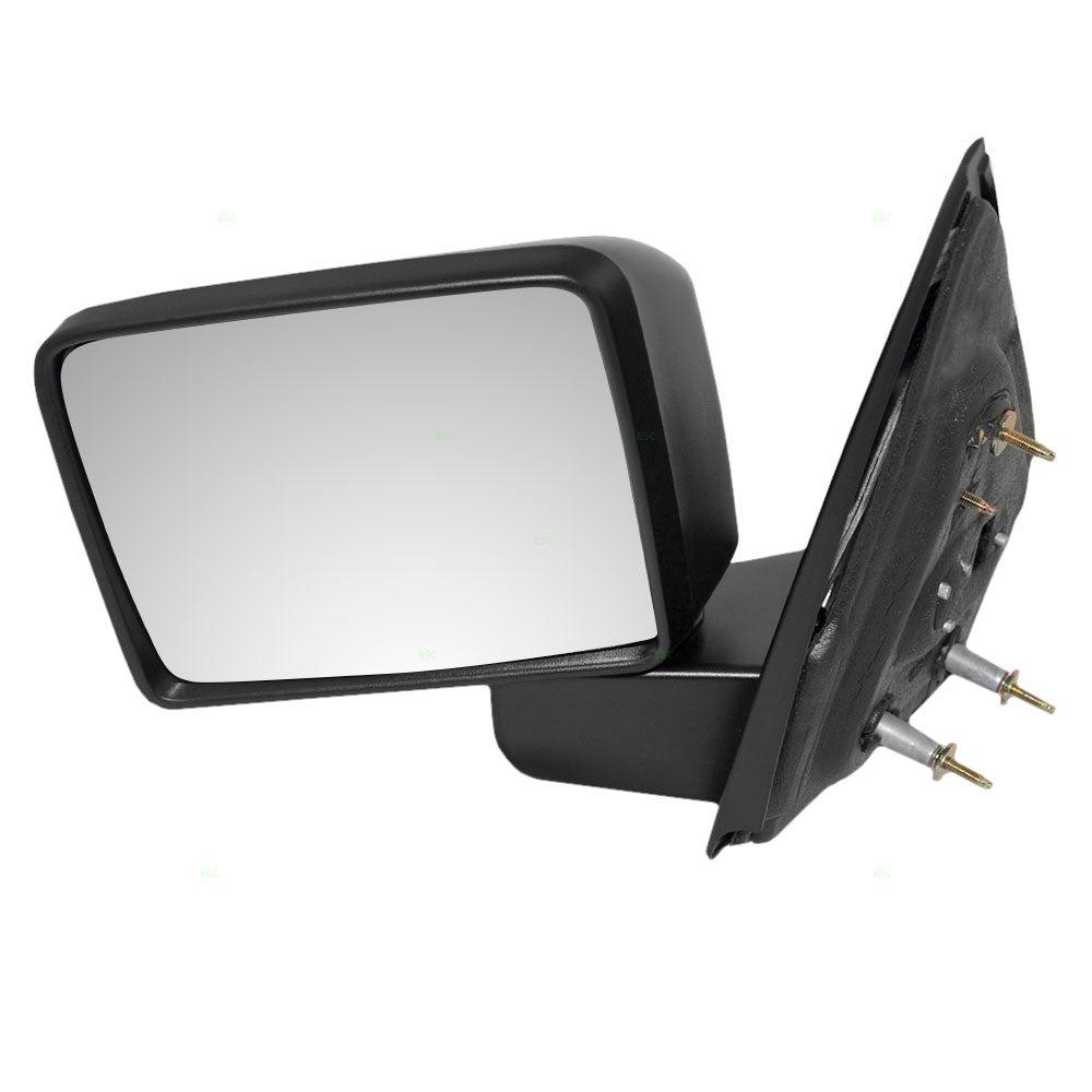 Brock Aftermarket Replacement Driver Left Manual Mirror Textured Black Compatible with 2004-2008 Ford F-150