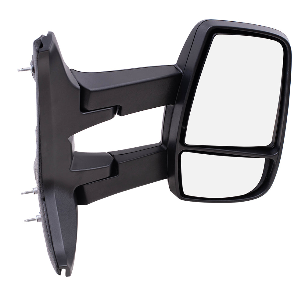 Replacement Passenger Side Manual Mirror with Dual Long Arms Compatible with 2015-2019 Transit Van with Low Roof