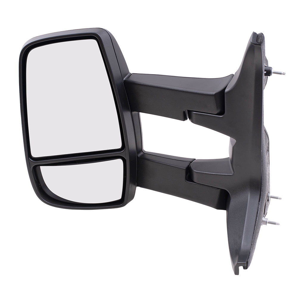 Manual Mirror fits 2015-2019 Ford Transit Medium/High Roof Driver Dual Long Arms