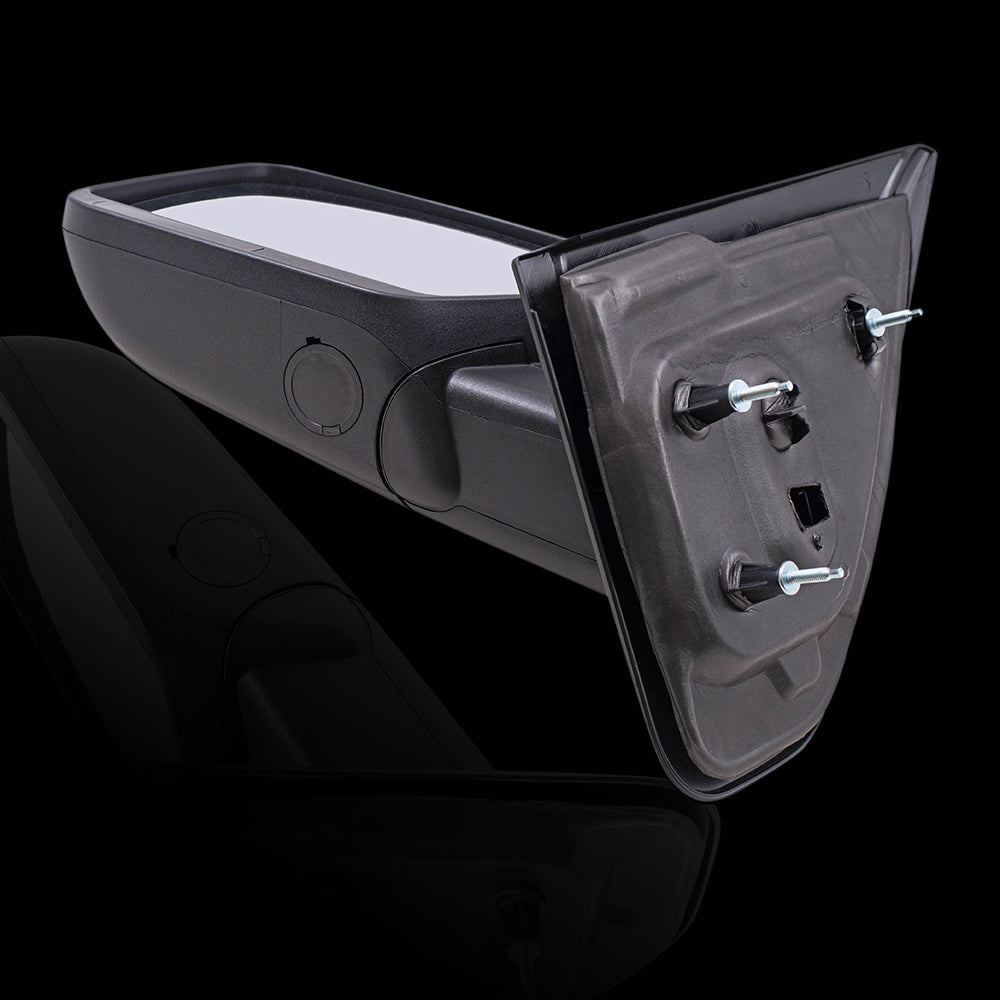 Brock Replacement Driver Side Manual Mirror Textured Black w/ Reflector w/o Spotter Glass Performance Upgrade Compatible with 09-14 F150