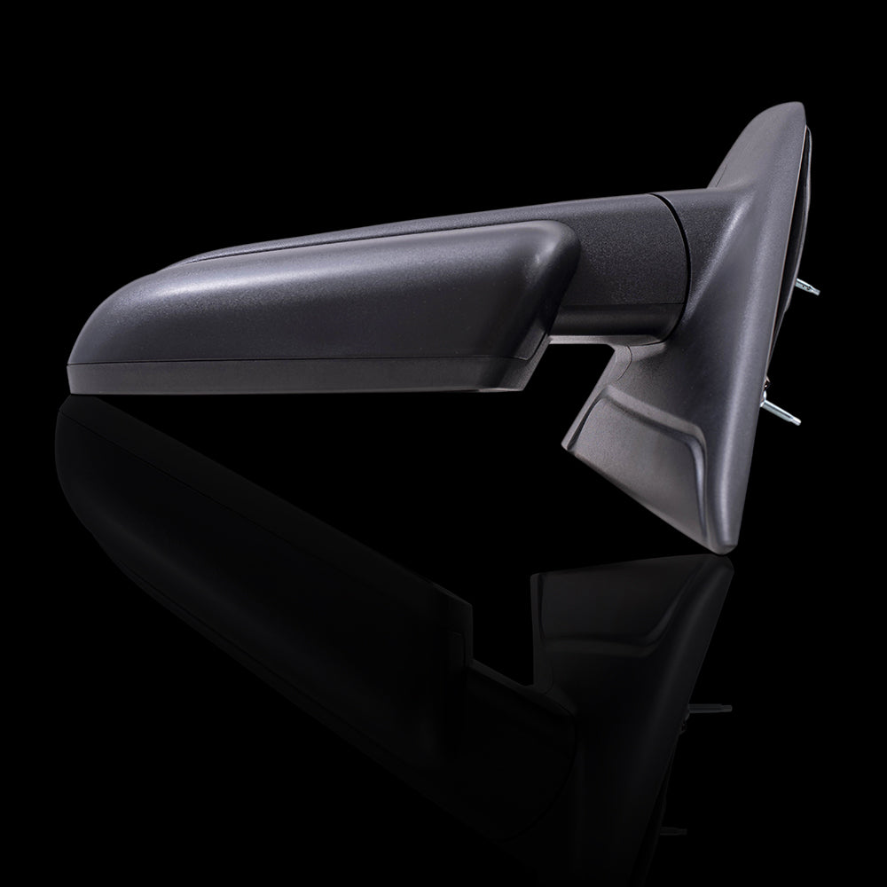 Brock Replacement Driver Side Manual Mirror Textured Black w/ Reflector w/o Spotter Glass Performance Upgrade Compatible with 09-14 F150