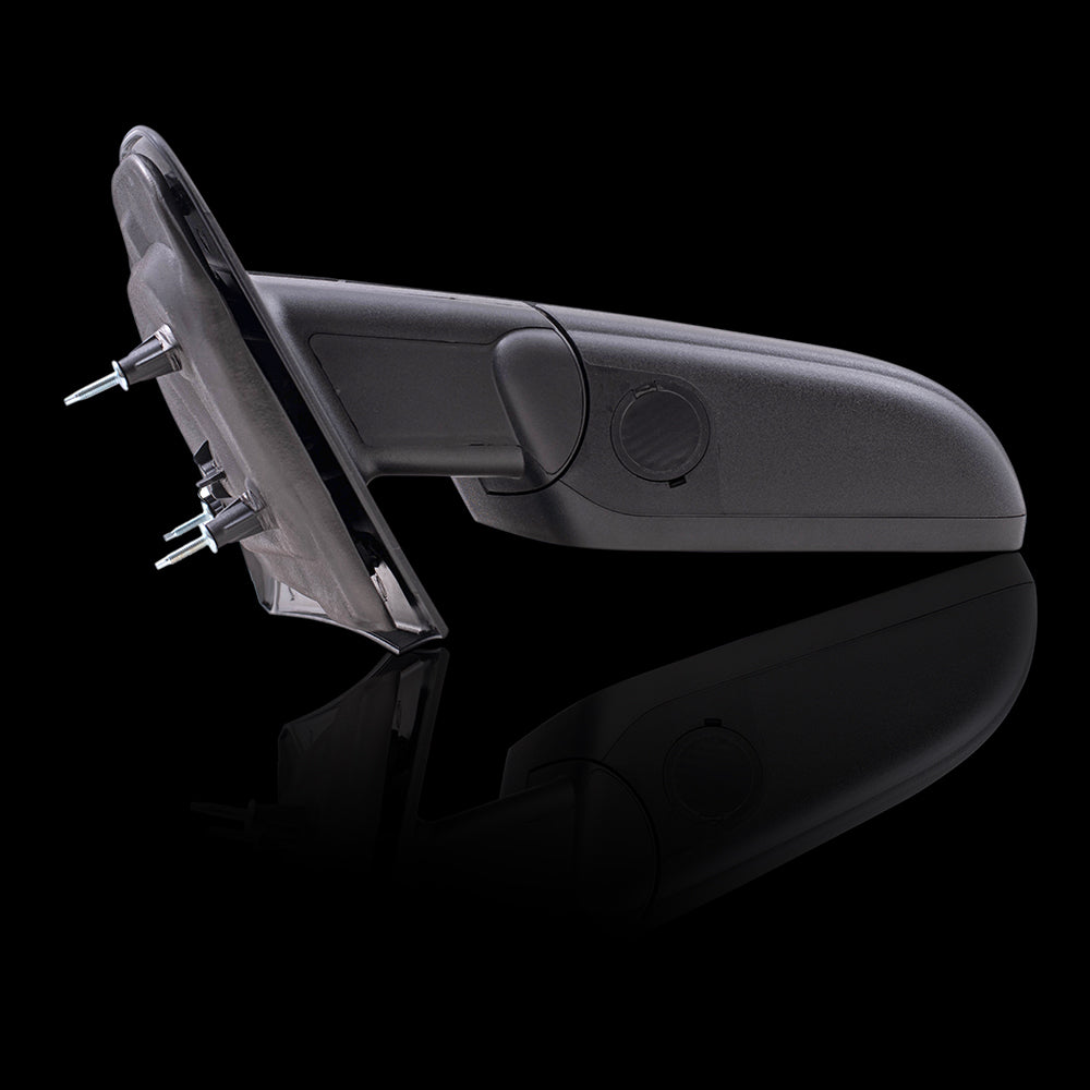 Brock Replacement Driver Side Manual Mirror Textured Black w/ Reflector w/o Spotter Glass Performance Upgrade Compatible with 09-14 F150