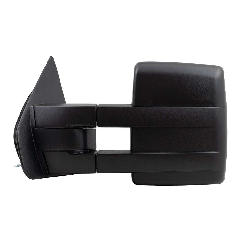 Brock Replacement Drivers Manual Side Tow Mirror Telescopic Dual Arms Compatible with 2004-2014 F-150 Pickup Truck 9L3Z17683AC