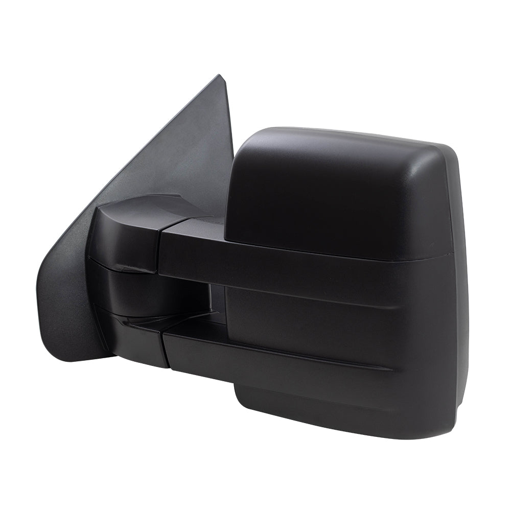 Brock Replacement Drivers Manual Side Tow Mirror Telescopic Dual Arms Compatible with 2004-2014 F-150 Pickup Truck 9L3Z17683AC