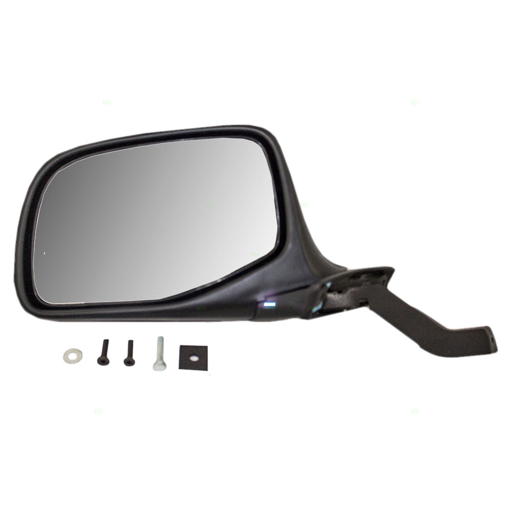 Manual Door Mirror fits Ford Pickup Bronco Driver Side Black/Chrome Paddle Type
