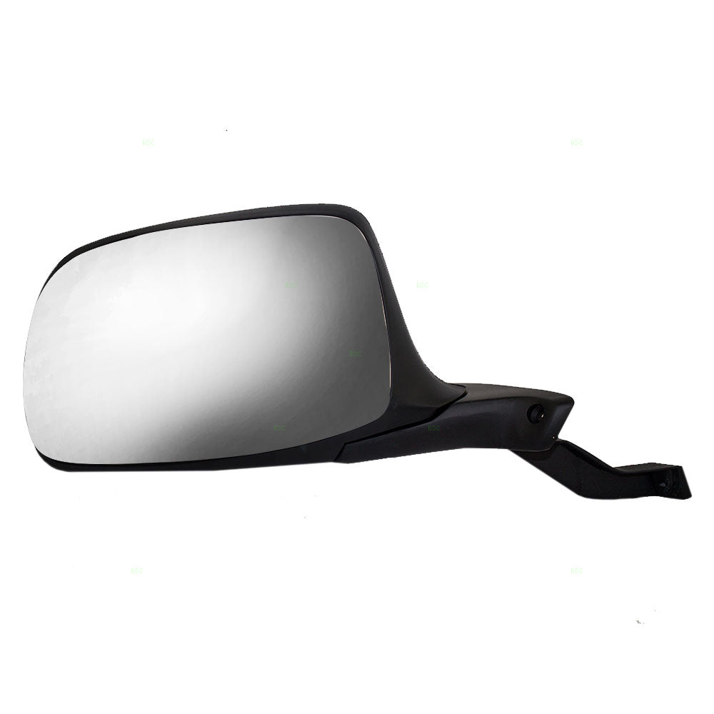 Manual Door Mirror fits Ford Pickup Bronco Passenger Black/Chrome Paddle Type