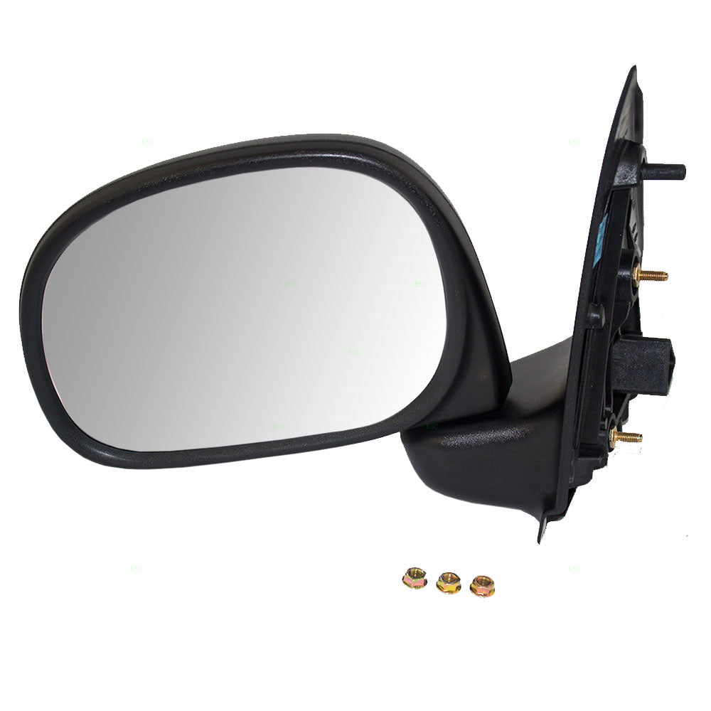Brock Replacement Driver Side Manual Mirror Textured Black Compatible with 1997-2002 F-150 Built through 2/10/2002 ONLY & 1997-1999 F-250 Light Duty