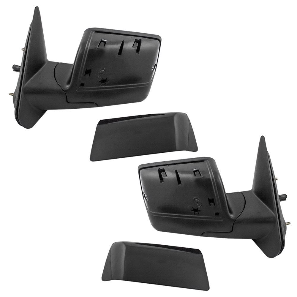 Driver and Passenger Power Side View Mirrors Textured w/ Smooth Covers Replacement for 06-11 Ranger Pickup Truck 8L5Z17683AA 8L5Z17682AA