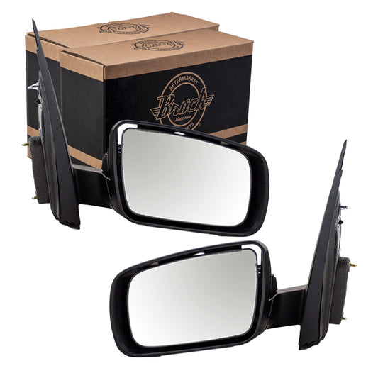 Driver and Passenger Power Side View Mirrors Smooth Replacement for 2005-2007 Freestyle 6F9Z17683A 6F9Z17682A