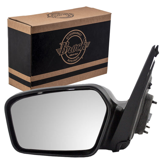 Drivers Power Side View Mirror with Smooth & Textured Covers Replacement for 2006-2010 Fusion Milan 6E5Z17683A