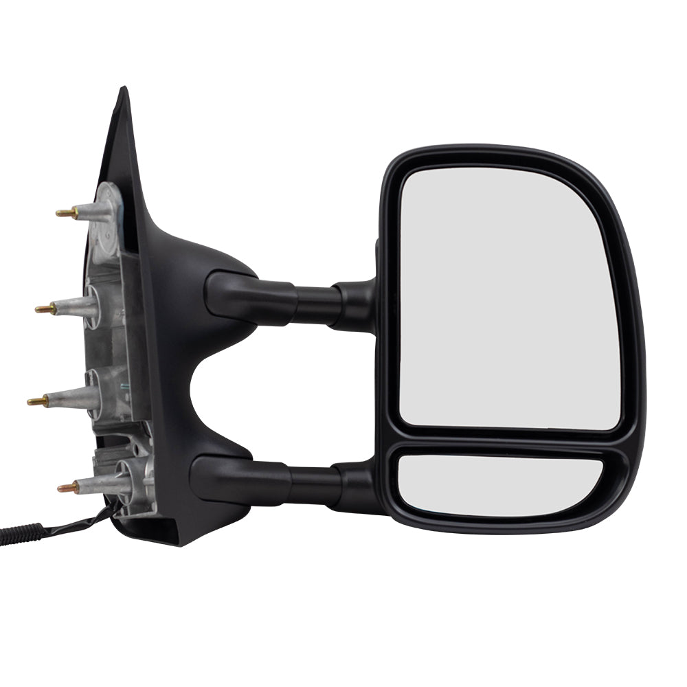 Set of Side Tow Power Mirrors Telescopic Dual Arms fits 02-08 Ford E-Series Van