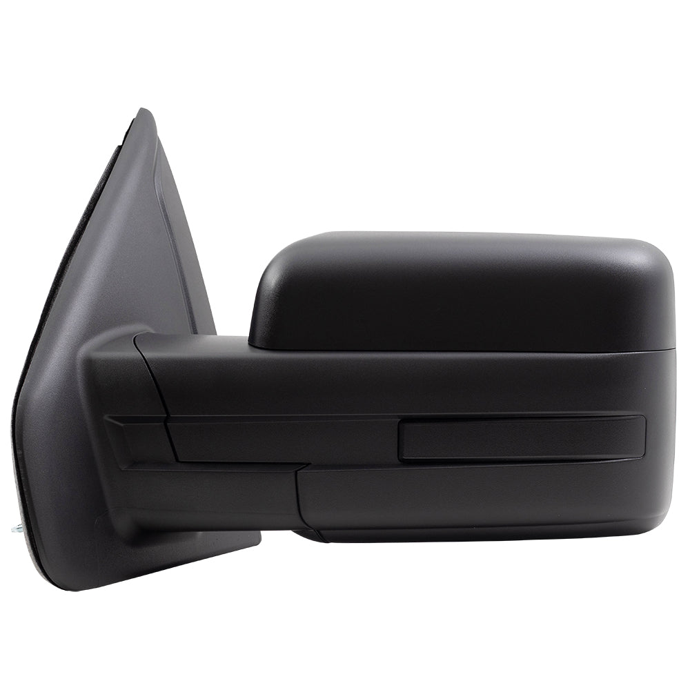 Brock Drivers Power Side View Mirror Replacement for 09-14 Ford F150 Pickup Truck Left Textured w/ Spotter Glass replaces BL3Z 17683 BA BL3Z17683BA