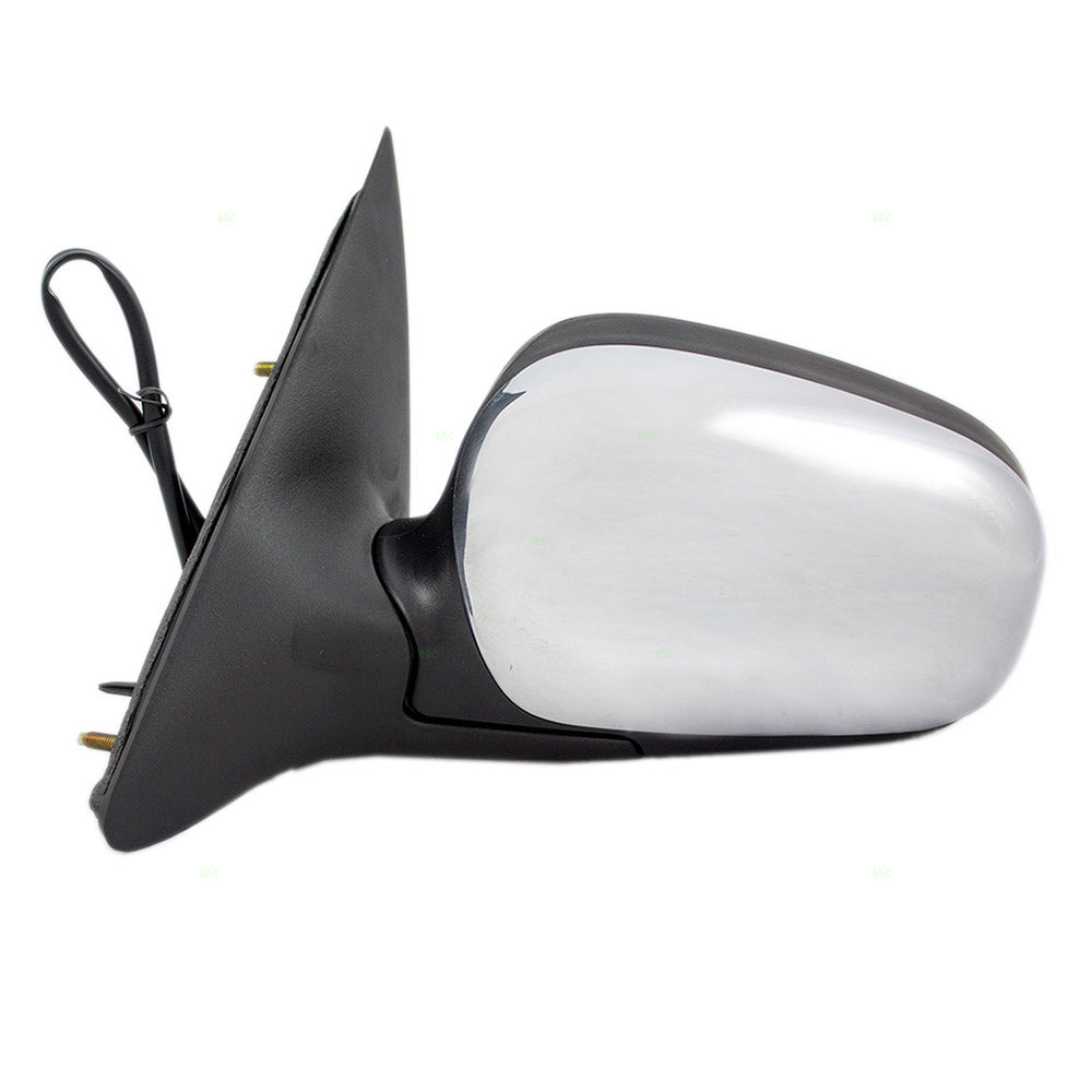Brock Replacement Drivers Performance Upgrade Power Side View Mirror with Chrome Compatible with 98-08 Crown Victoria Grand Marquis 6W7Z17683AA