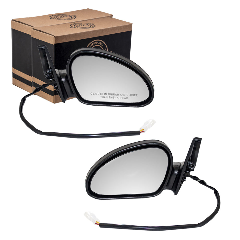 Driver and Passenger Power Side View Mirrors Textured Replacement for 1998-2003 Escort ZX2 Coupe F8CZ17682DA F8CZ17682CA