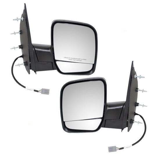 Driver and Passenger Power Side View Mirrors Dual Glass Textured Replacement for 2002-007 E-Series Van 2C2Z17683AAB 2C2Z17682AAC