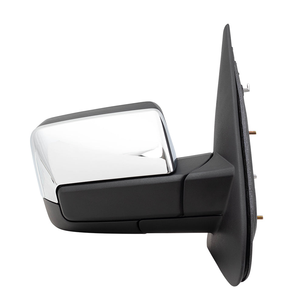 BROCK Power Folding Side Mirror Replacement for 2013-2014 Ford Expedition Passengers Heated Chrome Cap Memory Spotter Glass Puddle Lamp Memory CL7Z17682AA CL7Z 17682 AA