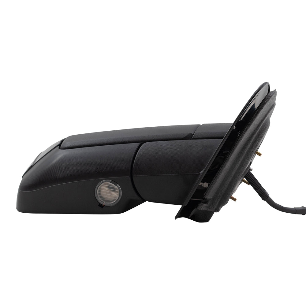 Brock Aftermarket Replacement Part Driver and Passenger Side Power Mirrors Paint to Match Black with Heat, Signal, Memory, Puddle Light and Power Folding Compatible with 2007-2008 Expedition