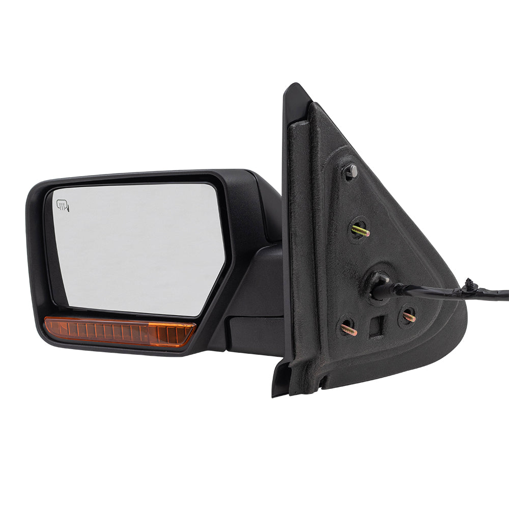 Brock Replacement Driver Side Power Mirror Paint to Match Black with Heat, Signal, Memory, Puddle Light and Power Folding Compatible with 2007-2008 Expedition & 2007-2008 Navigator