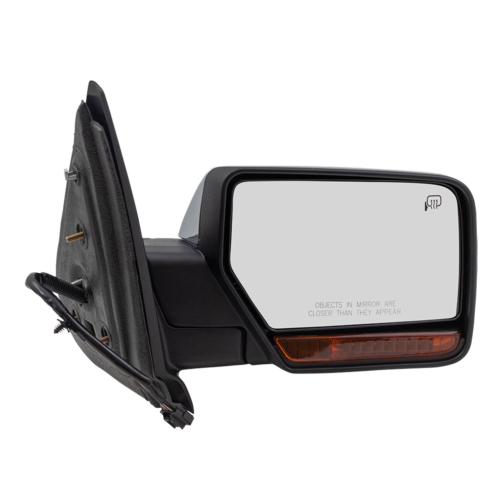 BROCK Power Folding Side Mirror Replacement for 2007-2008 Ford Expedition Passengers Heated Chrome Cap Signal Memory Puddle Lamp 8L7Z17682AA 8L7Z 17682 AA