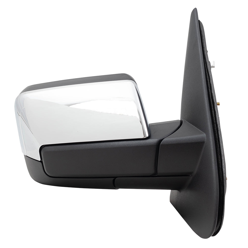 BROCK Power Folding Side Mirror Replacement for 2007-2008 Ford Expedition Passengers Heated Chrome Cap Signal Memory Puddle Lamp 8L7Z17682AA 8L7Z 17682 AA
