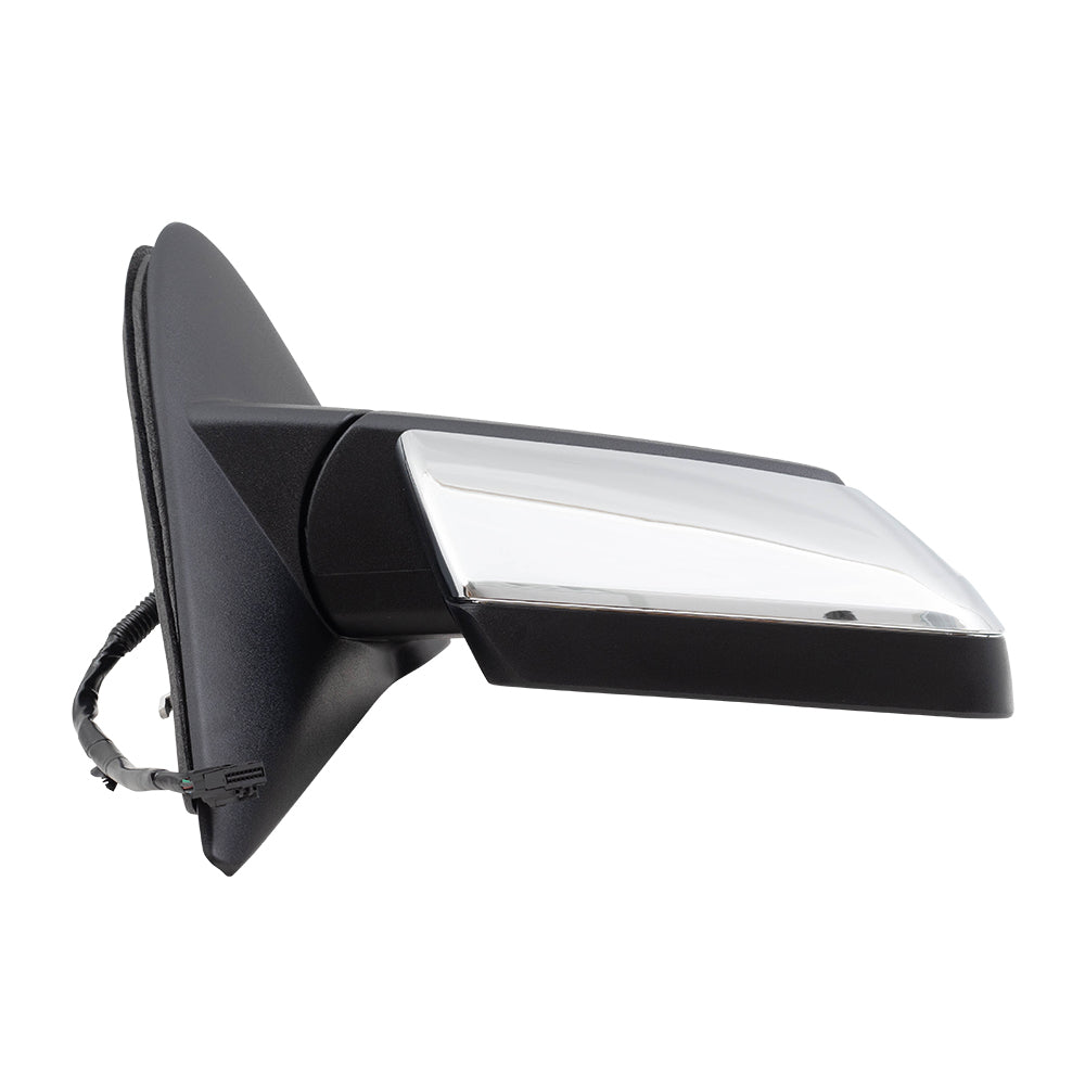 BROCK Power Folding Side Mirror Replacement for 2007-2008 Ford Expedition Passengers Heated Chrome Cap Signal Memory Puddle Lamp 8L7Z17682AA 8L7Z 17682 AA