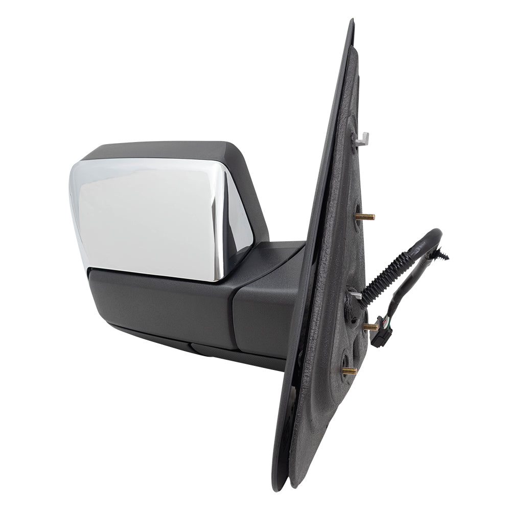 BROCK Power Folding Side Mirror Replacement for 2007-2008 Ford Expedition Passengers Heated Chrome Cap Signal Memory Puddle Lamp 8L7Z17682AA 8L7Z 17682 AA