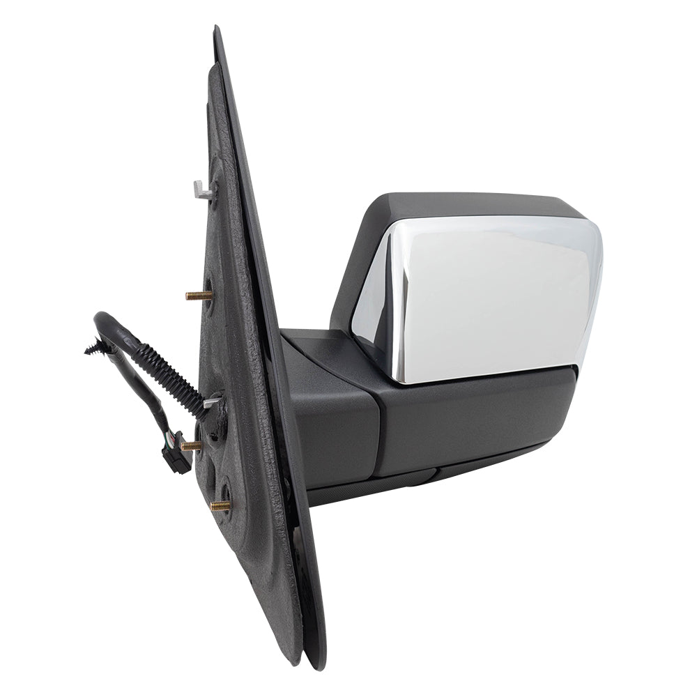 BROCK Power Folding Side Mirror Replacement for 2007-2008 Ford Expedition Drivers Heated Chrome Cap Signal Memory Puddle Lamp 8L7Z17683AA 8L7Z 17683 AA