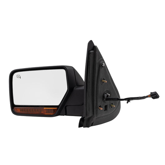 BROCK Side Power Mirror Replacement for 2009-2010 Ford Expedition Drivers Power Folding Heated Signal Memory Puddle Lamp 9L1Z17683AB 9L1Z 17683 AB