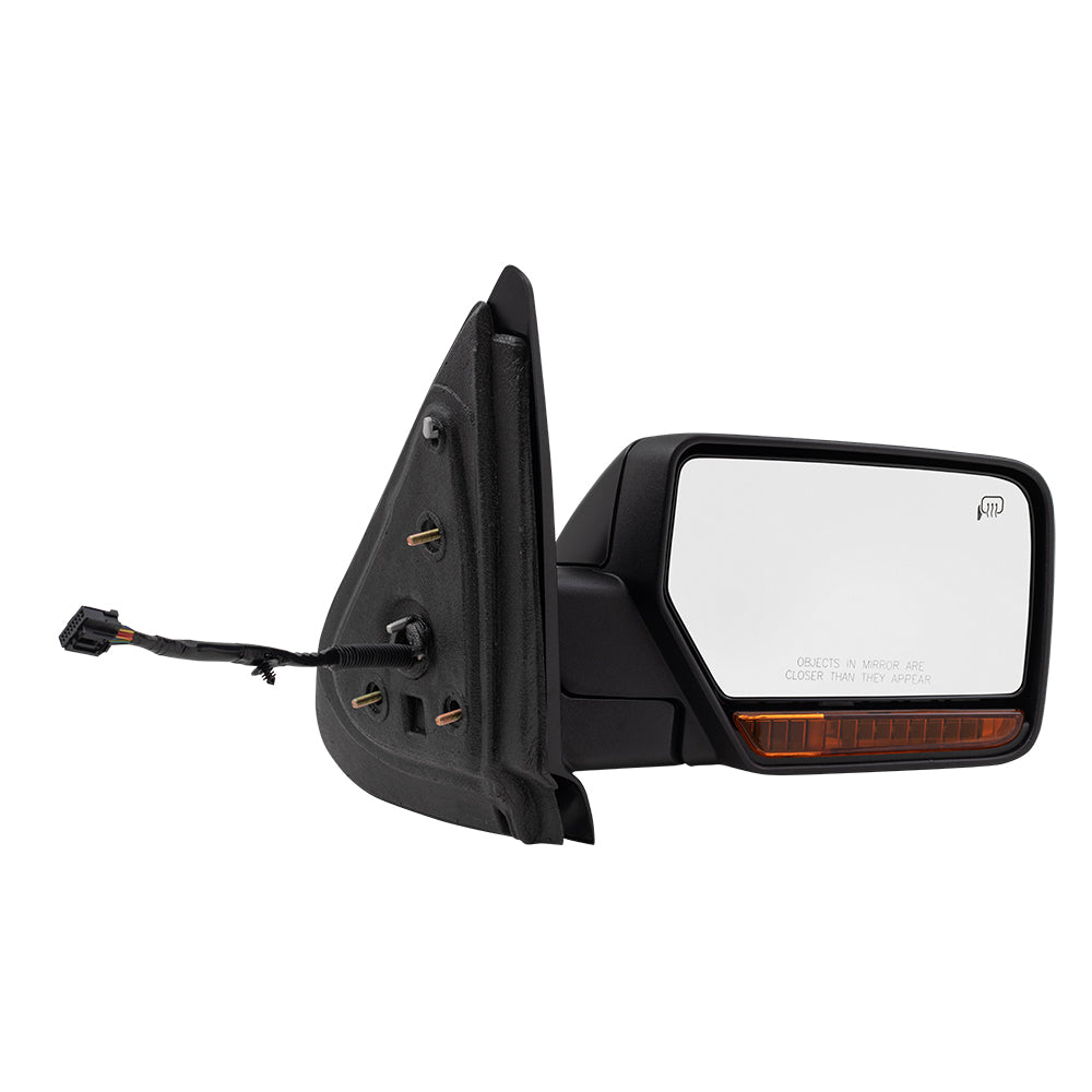 BROCK Side Power Mirror Replacement for 2009-2010 Ford Expedition Passengers Power Folding Heated Signal Memory Puddle Lamp 9L1Z17682AA 9L1Z 17682 AA