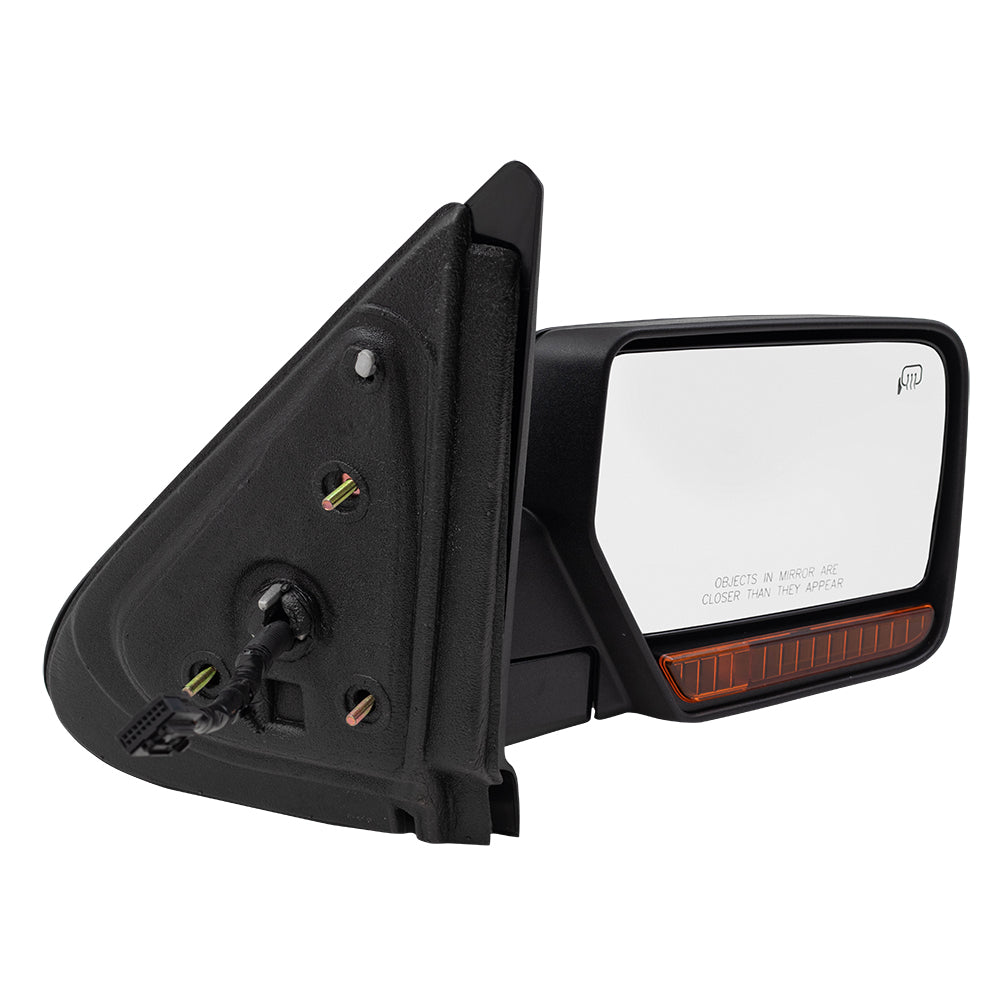 BROCK Side Power Mirror Replacement for 2009-2010 Ford Expedition Passengers Power Folding Heated Signal Memory Puddle Lamp 9L1Z17682AA 9L1Z 17682 AA