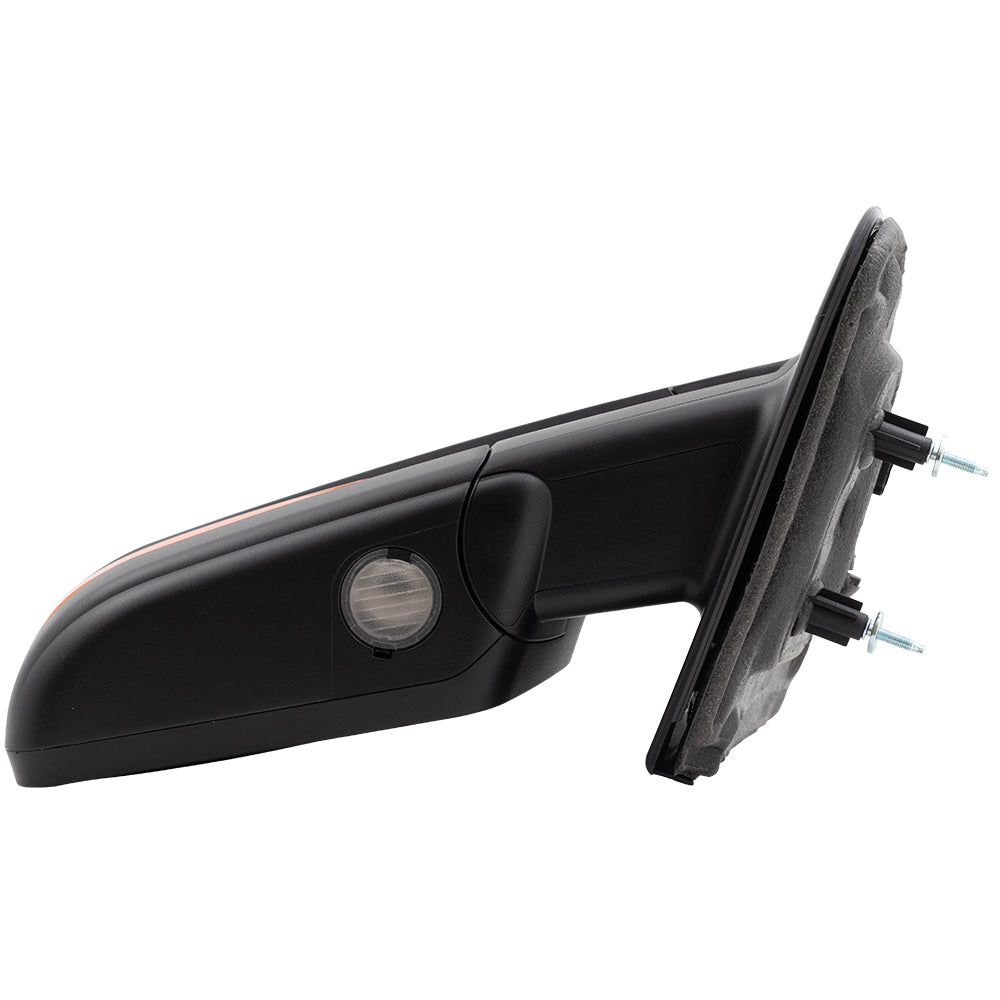 Brock Replacement Driver and Passenger Side Pedestal Type Power Mirrors with Chrome Cover, Heat, Signal, Memory, Reflector, Puddle Light and Power Folding Compatible with 2009-2014 Ford F-150