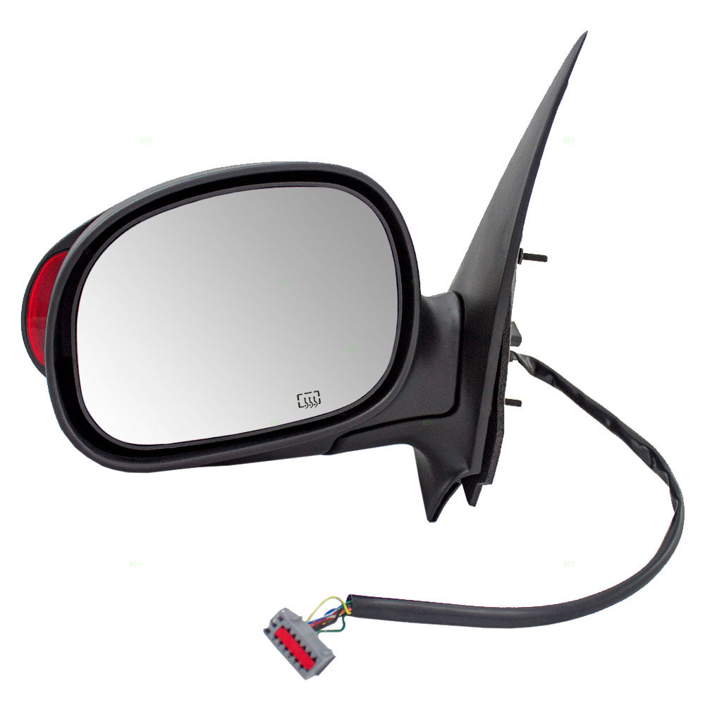 Brock Drivers Power Side View Mirror Heated Memory Signal Lamp Replacement for 2000-2001 Expedition Navigator