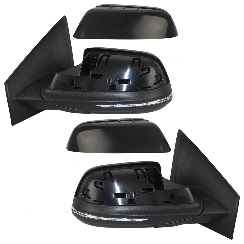 Pair Set Power Side Mirrors Heated Memory Signal Puddle Lamp w/ Blind Spot Detection Replacement for 11-14 Edge CT4Z17683EAPTM CT4Z17682EAPTM