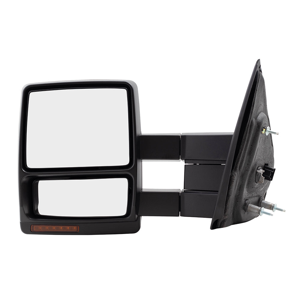 Tow Mirror fits 08-14 Ford F150 Pickup Driver Power Heated Signal Memory Chrome