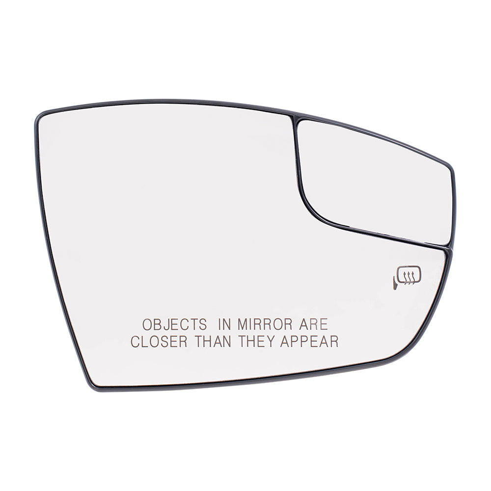 Brock Replacement Driver and Passenger Side Mirror Glass and Base with Heat and Spotter Glass without Blind Spot Detection Compatible with 2013-2016 Escape 13-18 C-Max Hybrid 13-17 C-Max Energi