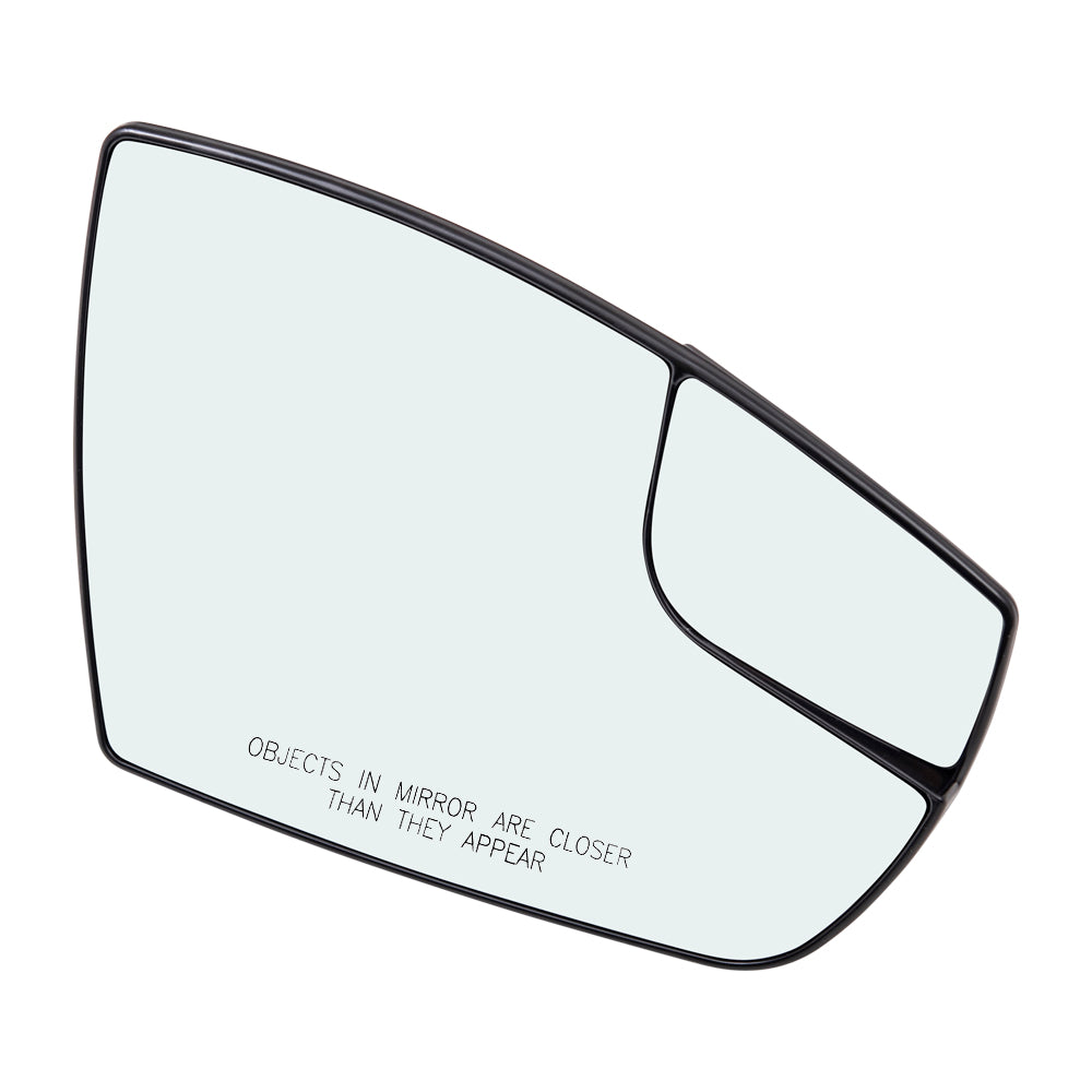 Brock Aftermarket Replacement Part Driver and Passenger Side Mirror Glass and Base with Spotter Glass without Heat and Blind Spot Detection Compatible with 2013-2016 Ford Escape