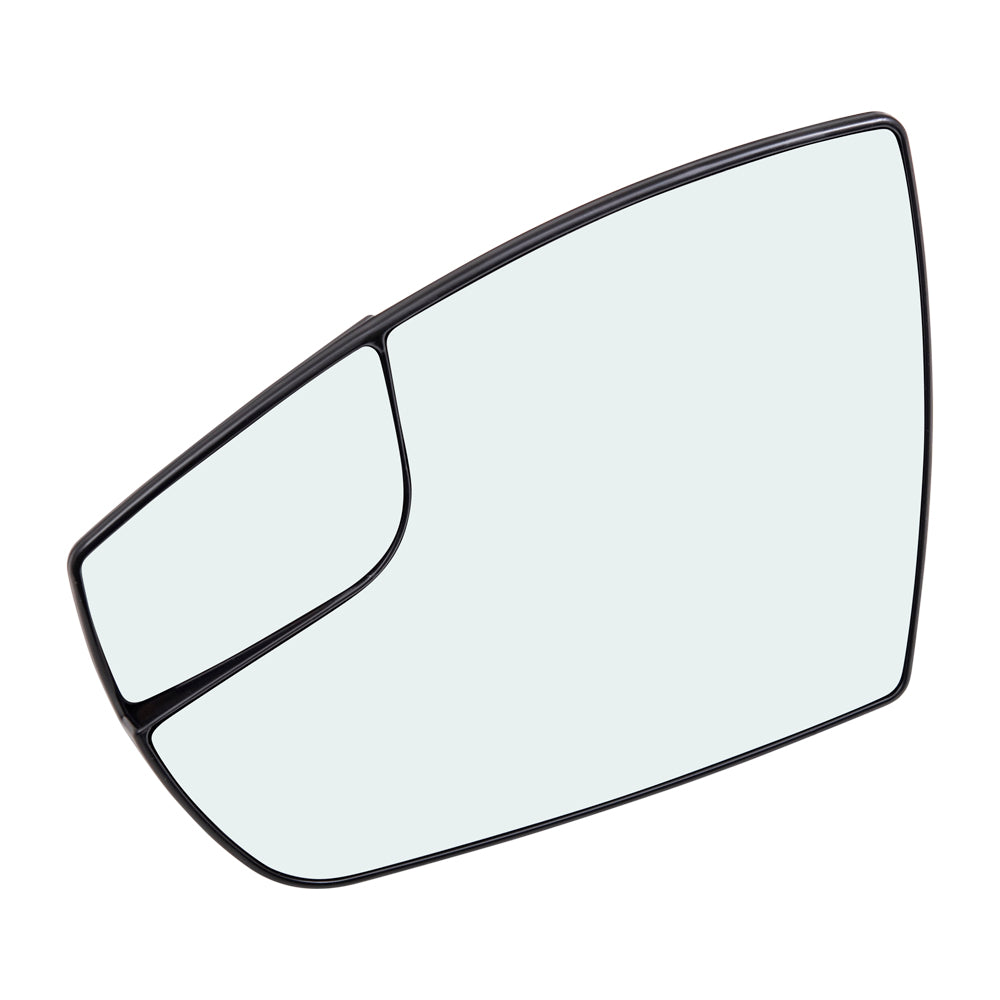 Brock Aftermarket Replacement Part Driver Side Mirror Glass and Base with Spotter Glass without Heat and Blind Spot Detection Compatible with 2013-2016 Ford Escape