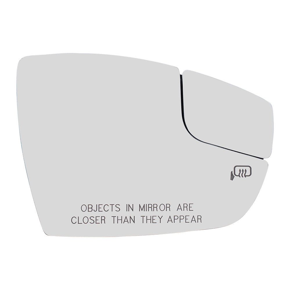 Brock Replacement Passenger Side Mirror Glass & Base with Heat and Spotter Glass without Blind Spot Detection Compatible with 2012-2018 Focus